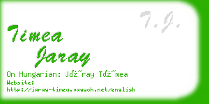 timea jaray business card